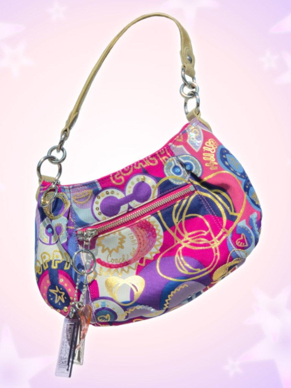 Share Coach No. 17916 Y2K Poppy Pop C Glam Signature Graffiti Crossbody Shoulder